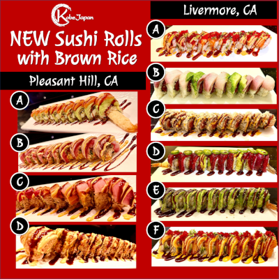 NEW Sushi Rolls with Brown Rice (Available Easter Sunday)